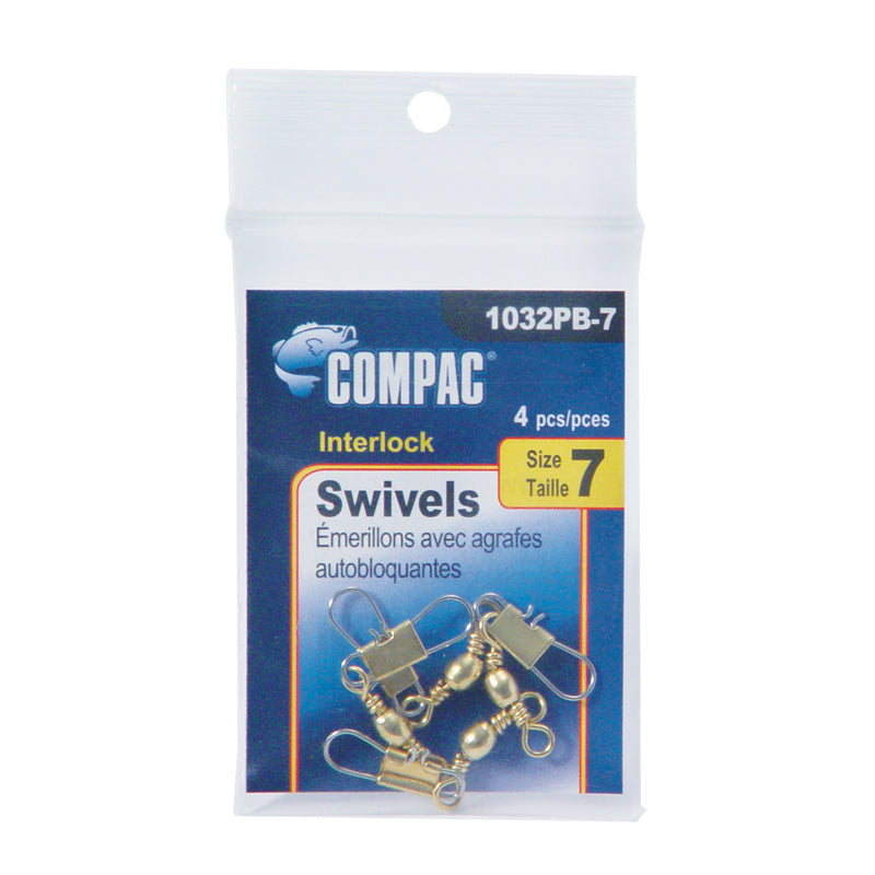 COMPAC Barrel Swivels with Interlock Snaps